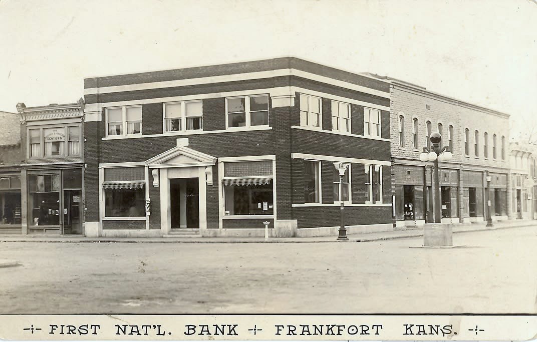 Original FNB building downtown Frankfort KS