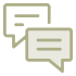 Contact chat bubbles icon.
