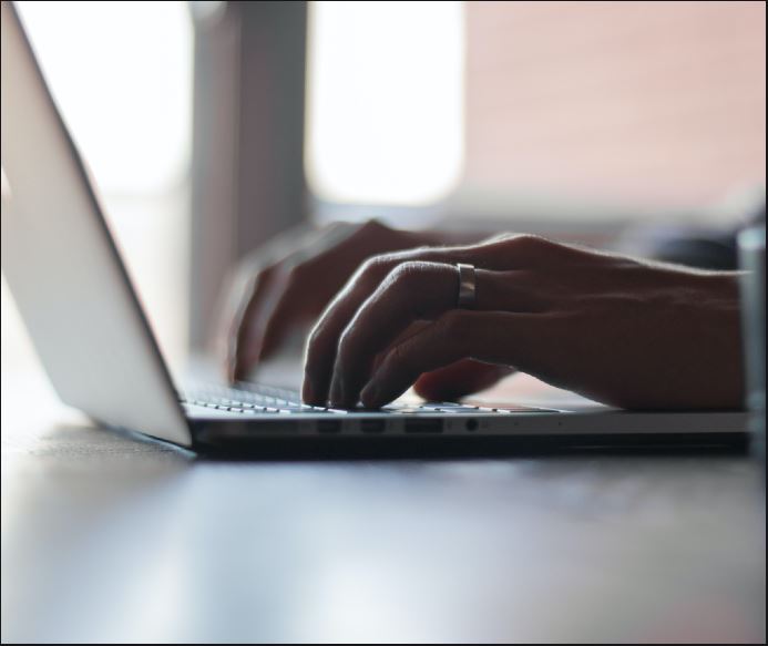 hands on keyboard